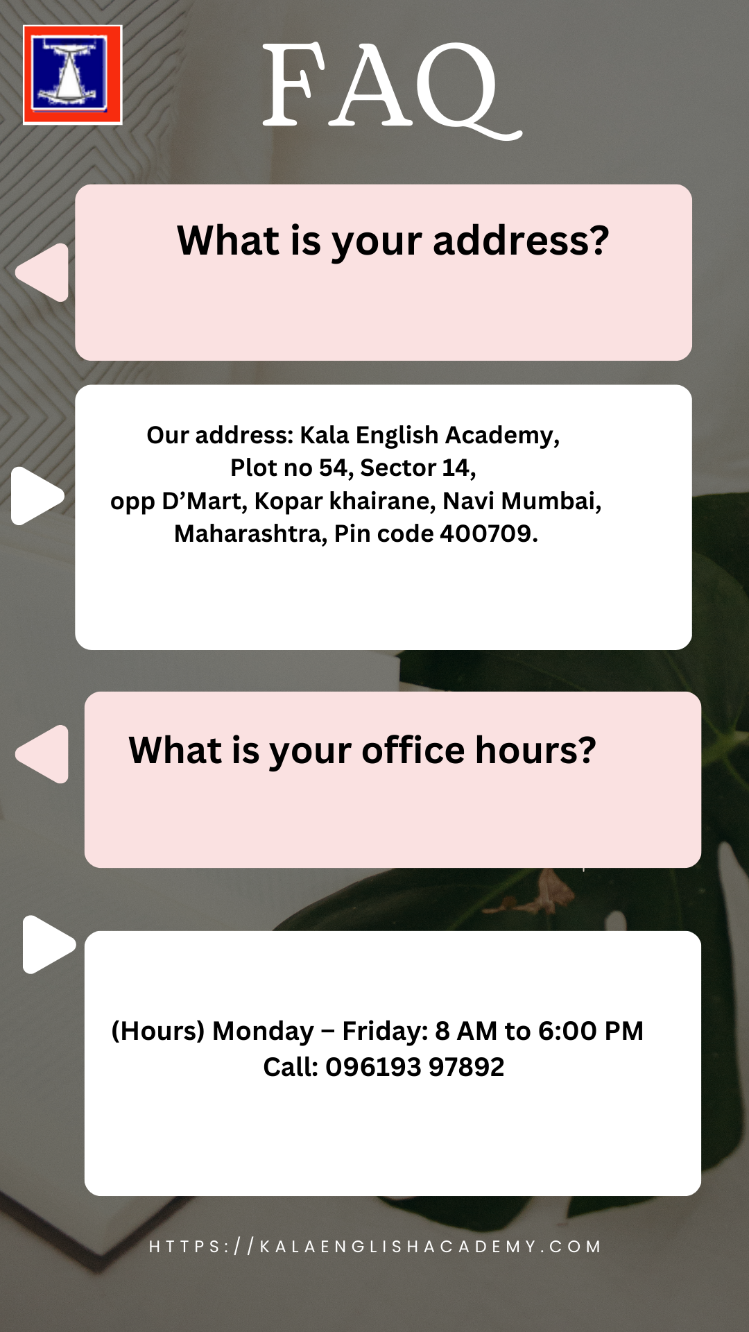 Kala English Academy FAQ